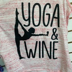 Yoga and wine tank top